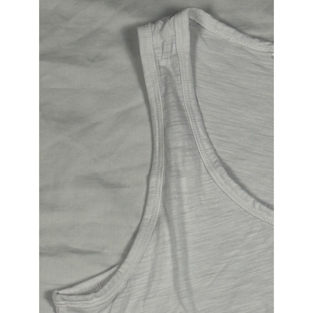Athleta Essential Slub Tank Top Women’s Small White 100% Cotton Scoop Neck - Picture 4 of 15